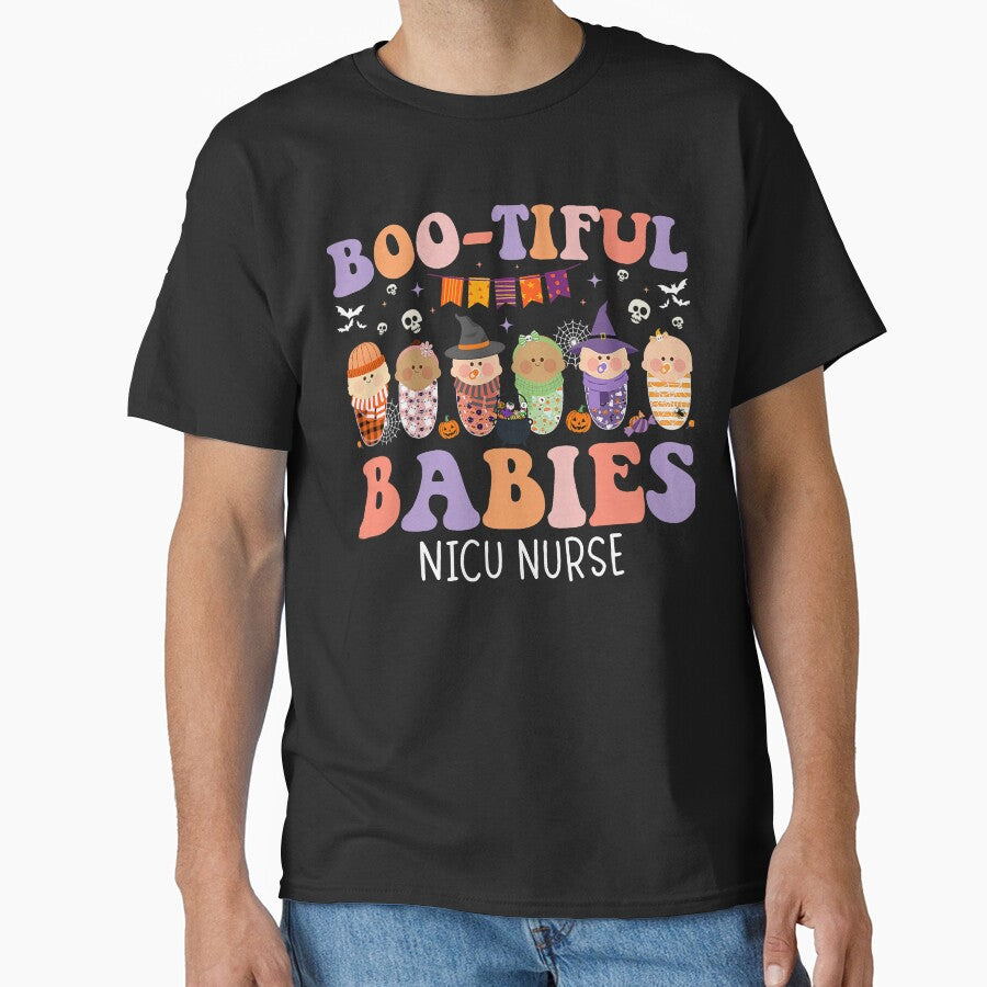 Bootiful Babies NICU Nurse Halloween NICU Nursing by laurelrhodes T-Shirts, Hoodie, Sweatshirt | BlankRebels.com (Image 1)