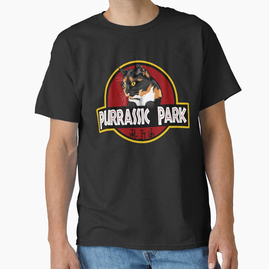 Tortoise Shell Cat Purrassic Park by Funny Shirts Matter Hoodie, Sweatshirt | BlankRebels.com (Image 1)