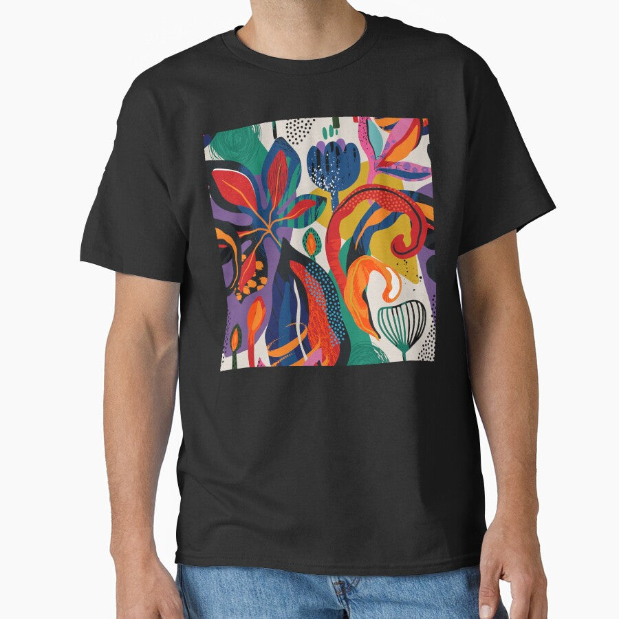 Modern Trendy Colorful Abstract Floral And Leaves by DEC02 T-Shirts, Hoodie, Sweatshirt | BlankRebels.com (Image 1)