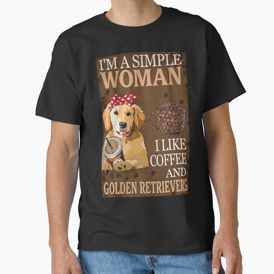 women love coffee golden dog by Douglafa T-Shirts, Hoodie, Sweatshirt | BlankRebels.com (Image 1)