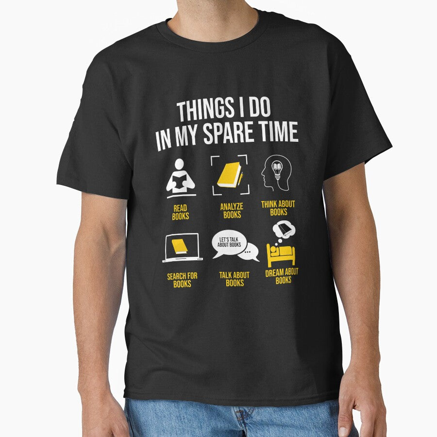 Reading books - Things I do in my spare time by Giacob T-Shirts, Hoodie, Sweatshirt | BlankRebels.com (Image 1)