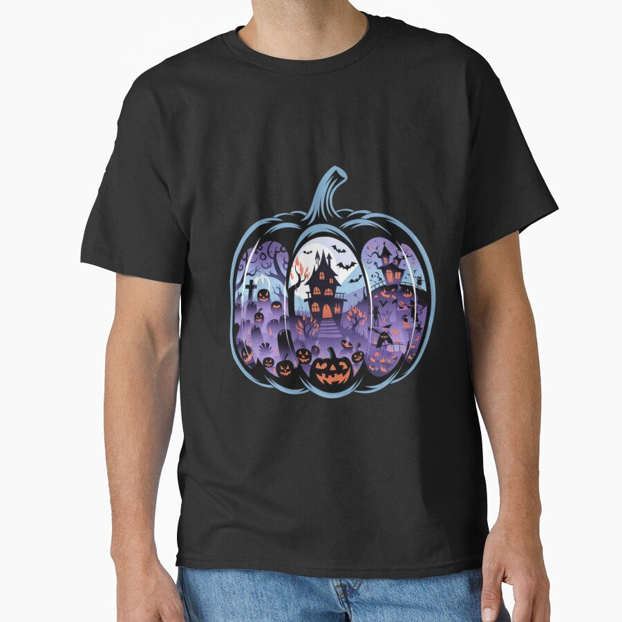 The pumpkin contains three magical Halloween scenes by aipaint T-Shirts, Hoodie, Sweatshirt | BlankRebels.com (Image 1)