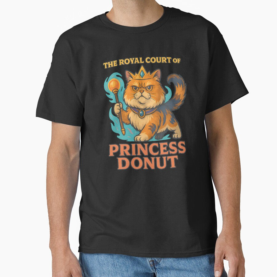 Princess Donut – Majestic Persian Cat  | Dungeon Crawler Carl Fanart | Fantasy Gamer Tee by ENPAWO DESIGNS... (Image 1)
