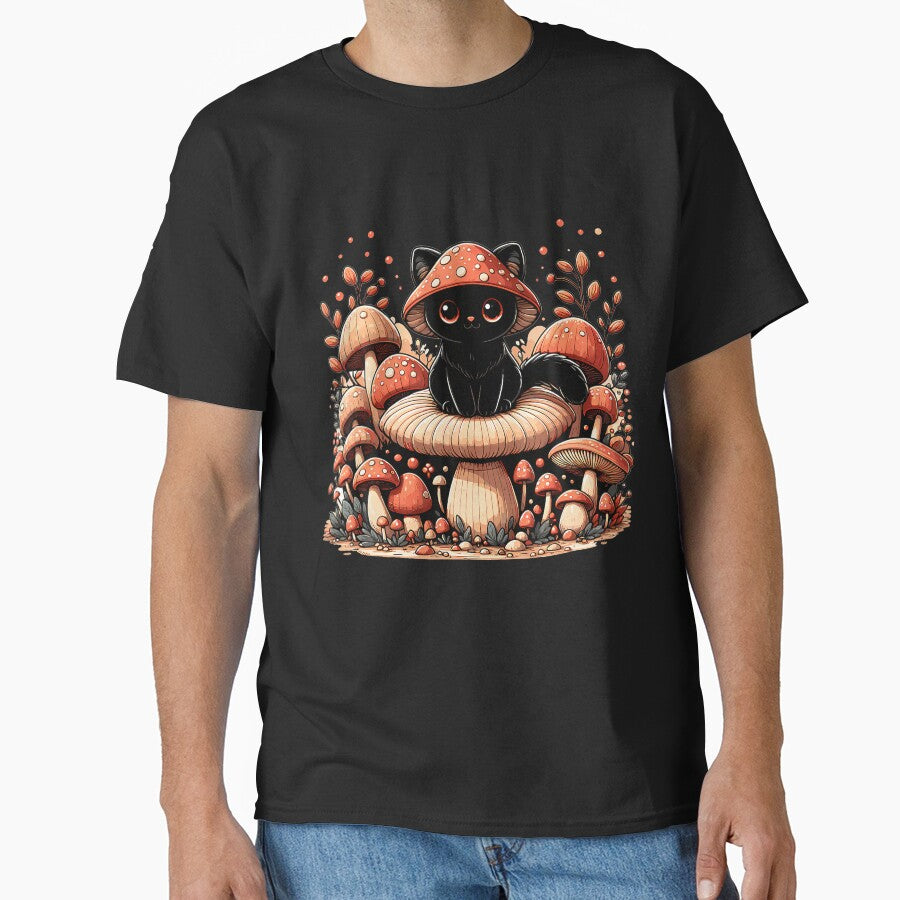Cat Cottagecore Mushroom Fungi Cute Aesthetic Cat by KristenSophie T-Shirts, Hoodie, Sweatshirt | BlankRebels.com (Image 1)