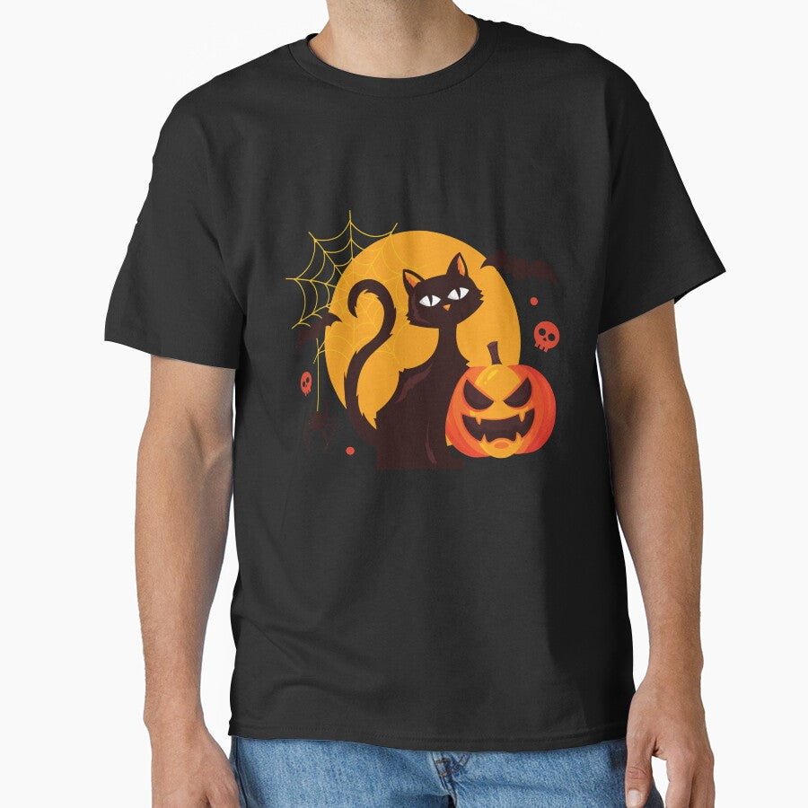 Halloween Black Cat and Full Moon by cgroenewald T-Shirts, Hoodie, Sweatshirt | BlankRebels.com (Image 1)