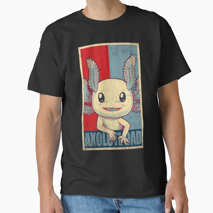 Vintage Axolotl Dad by Africanob T-Shirts, Hoodie, Sweatshirt | BlankRebels.com (Image 1)