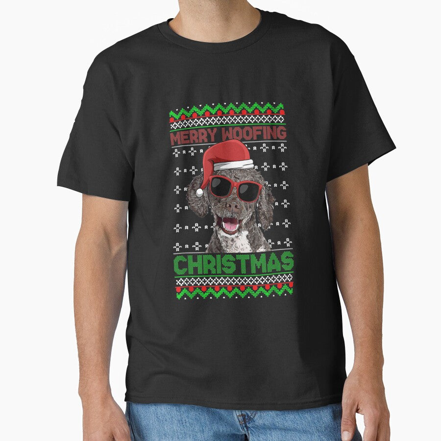 Spanish Water Dog Dog Funny Merry Woofing Christmas by mchargue12 T-Shirts, Hoodie, Sweatshirt | BlankRebels.com (Image 1)