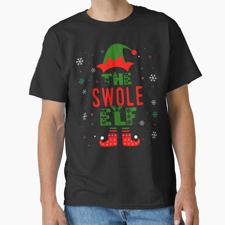 Family Christmas Matching Squad Outfit Elf Funny Gym by artworkbyrihen T-Shirts, Hoodie, Sweatshirt (Image 1)