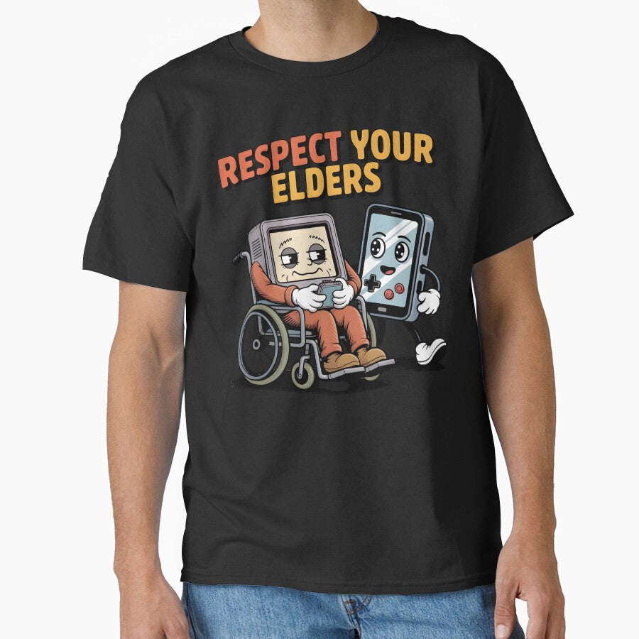 Respect Your Elders Gaming Control Retro – Funny Retro Gaming Quote by Redgiant87x T-Shirts, Hoodie, Sweatshirt (Image 1)