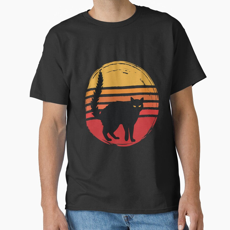 Retro Vintage Black Cat Halloween by unassertive19 T-Shirts, Hoodie, Sweatshirt | BlankRebels.com (Image 1)