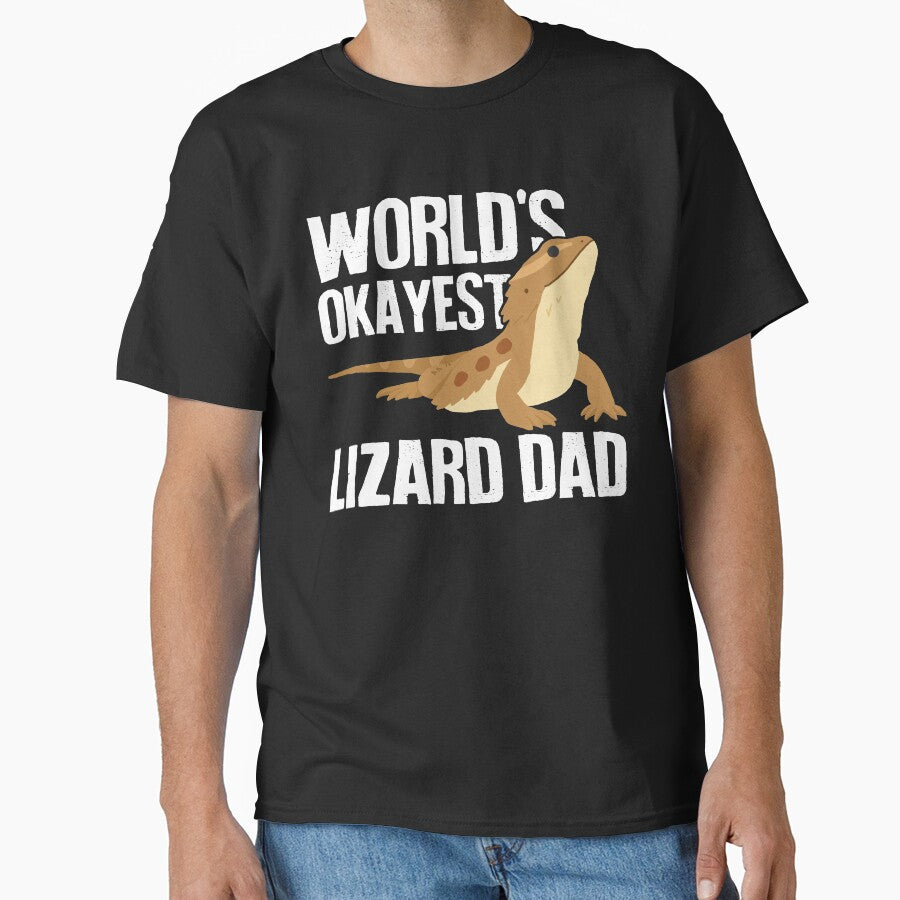 World's Okayest Lizard Dad by Clara Hollins T-Shirts, Hoodie, Sweatshirt | BlankRebels.com (Image 1)
