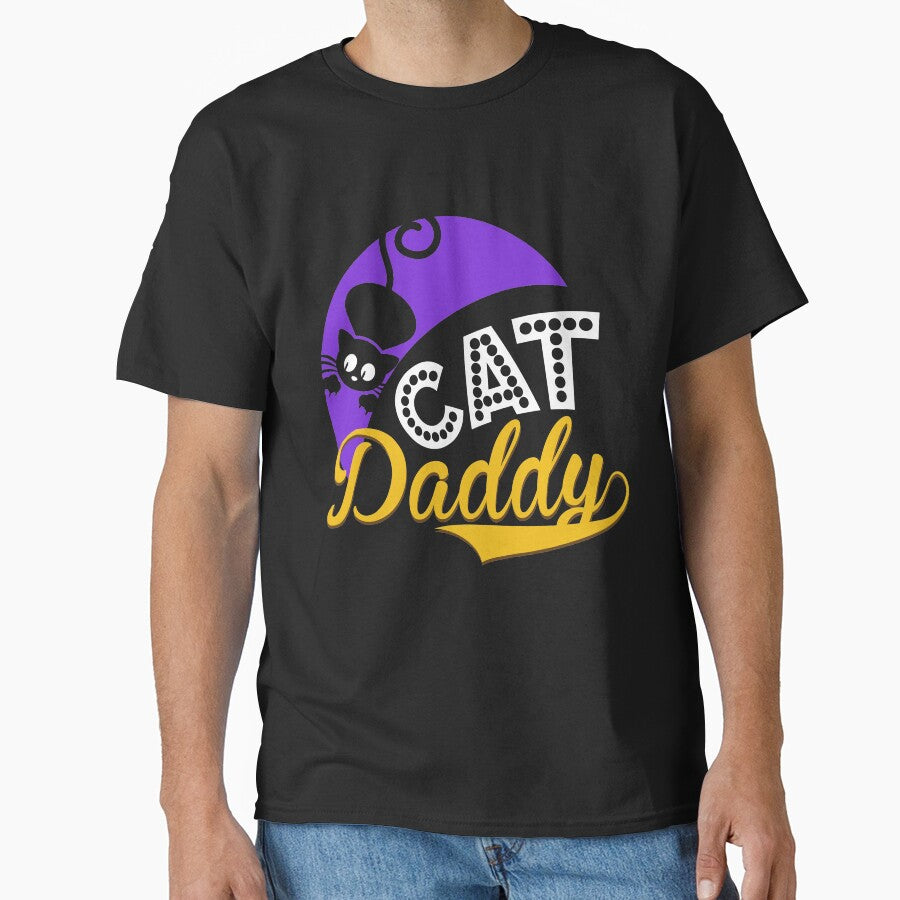 Cat Daddy Shirt for Men Vintage Style Gift by simplytldr