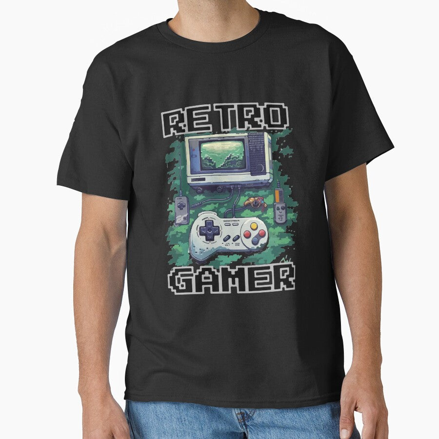 Old School Video Games – Retro Pixel Artwork | Retro Gamer Pixel Tee by Hussar08 Hoodie, Sweatshirt (Image 1)