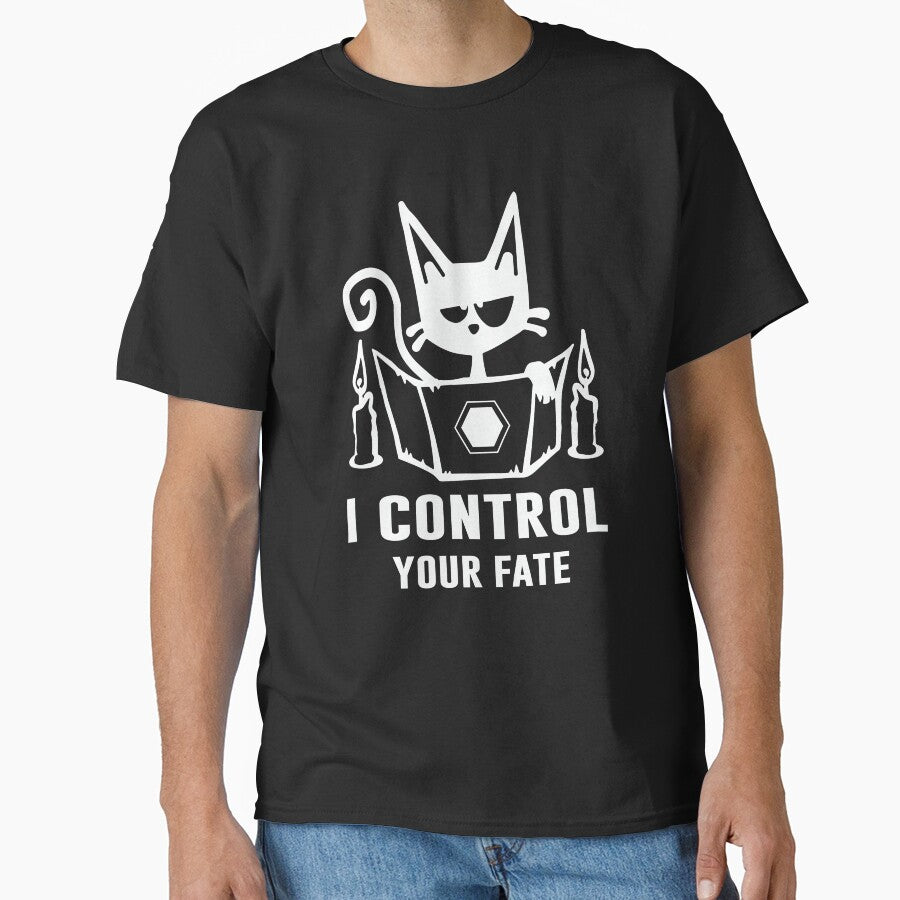 Funny Cat Quote I Control Your Fate Retro Men Women Vintage by roboartpixel T-Shirts, Hoodie, Sweatshirt (Image 1)