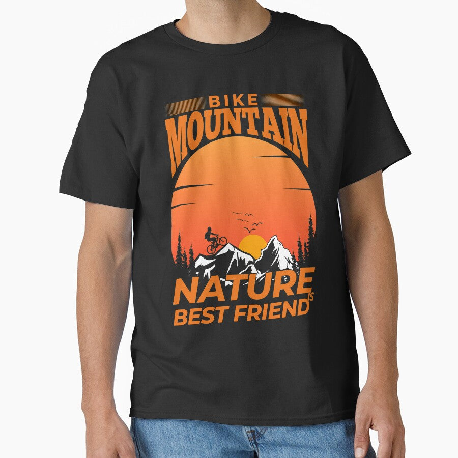 Bike Mountain Nature Is Best Friend by TimeOfTheFuture T-Shirts, Hoodie, Sweatshirt | BlankRebels.com (Image 1)