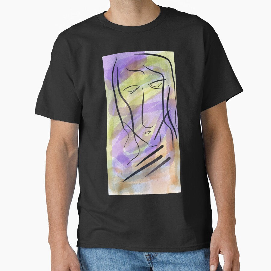 Senora - abstract wall art abstract art print face abstract design by AdzSpirit T-Shirts, Hoodie, Sweatshirt (Image 1)