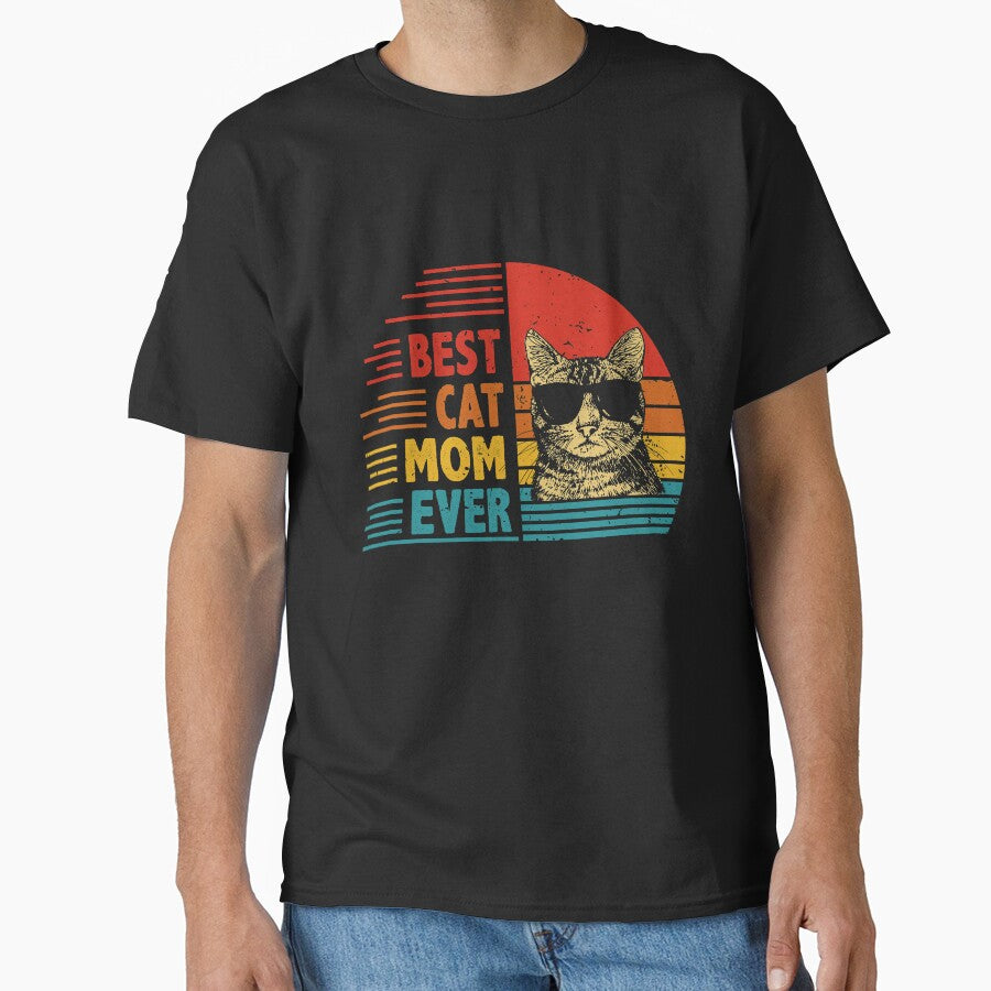 Vintage Retro Best Cat Mom Ever Funny Cat Lover Mother's Day Gift by EdwinaEmmanoiCo