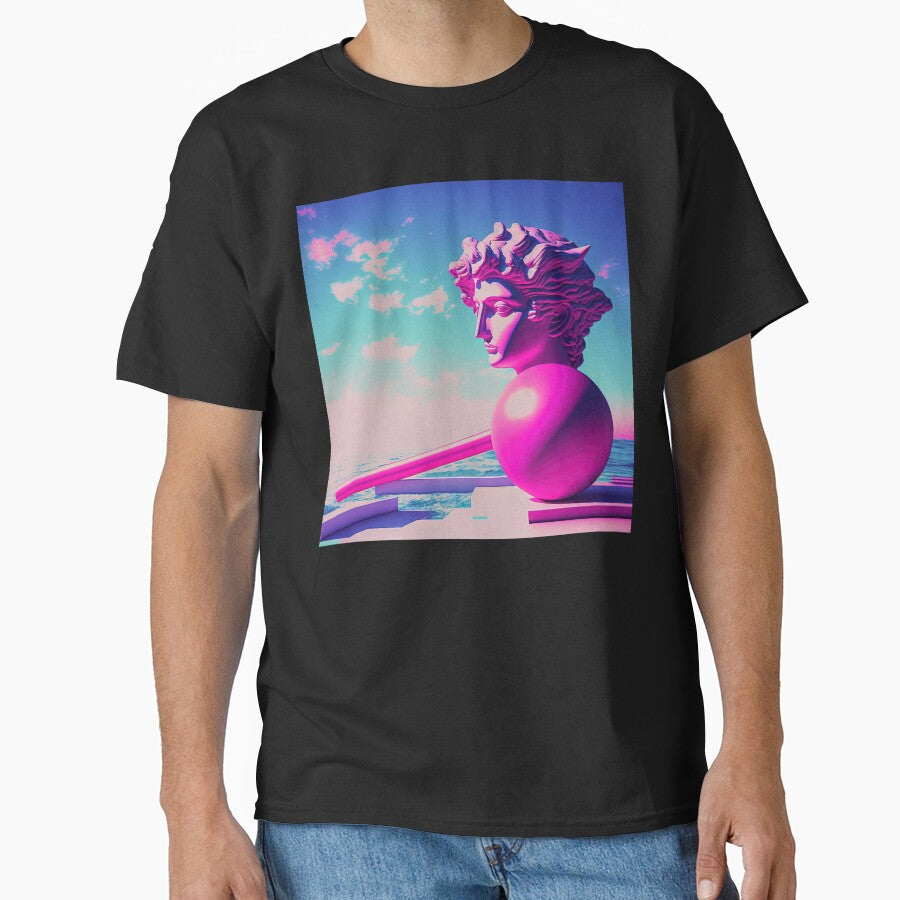 Marble Memories: A Vaporwave Tribute to Greek Antiquity by Mullet Monkey T-Shirts, Hoodie, Sweatshirt (Image 1)