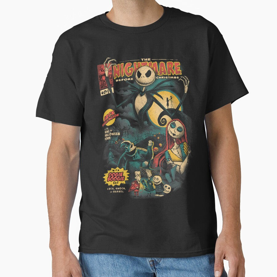 The Nightmare Before Christmas Comic Cover Retro Logo by donadomayle7 T-Shirts, Hoodie, Sweatshirt (Image 1)