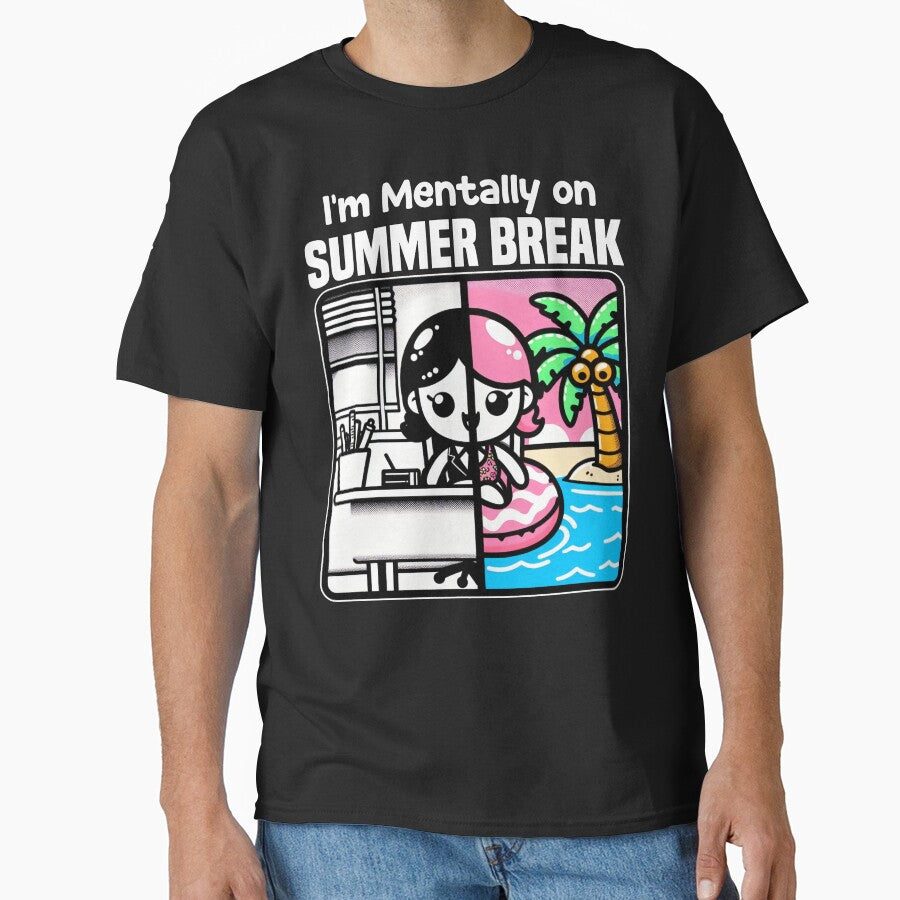 I'M MENTALLY ON SUMMER BREAK - TEACHER GIFT by KEF Custom T-Shirts, Hoodie, Sweatshirt | BlankRebels.com (Image 1)