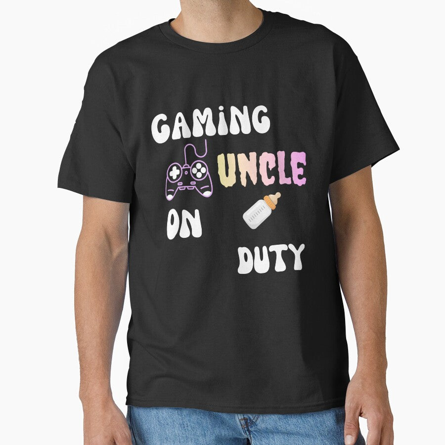 Funny Gaming Uncle On Duty – Cute Gamer Gift Design by Reasmerch T-Shirts, Hoodie, Sweatshirt | BlankRebels.com (Image 1)