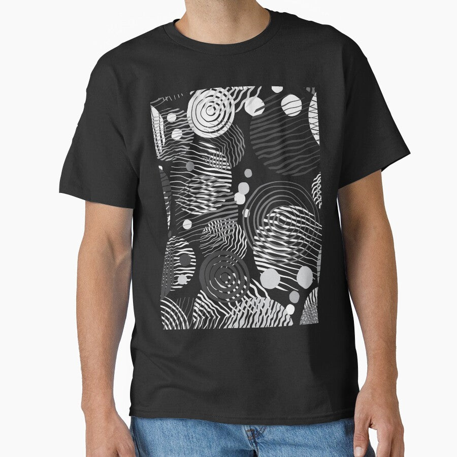 black and white circle pattern by yaZzaboy T-Shirts, Hoodie, Sweatshirt | BlankRebels.com (Image 1)