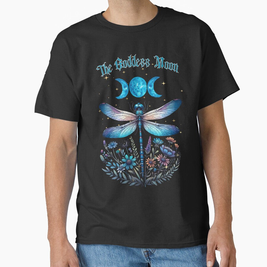 Enchanted Goddess Moon: A Cosmic Dragonfly's Magic by MysticOzzy T-Shirts, Hoodie, Sweatshirt | BlankRebels.com (Image 1)