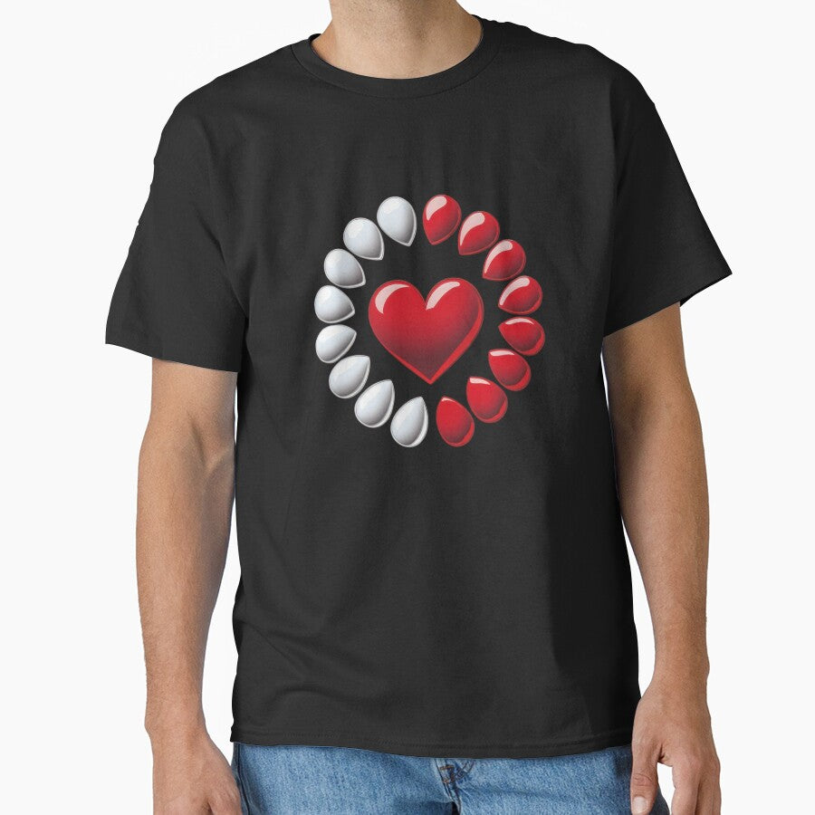 Valentines Day red and white heart,Valentine heart,valentine art,valentine design by Expressions-Sel T-Shirts,... (Image 1)