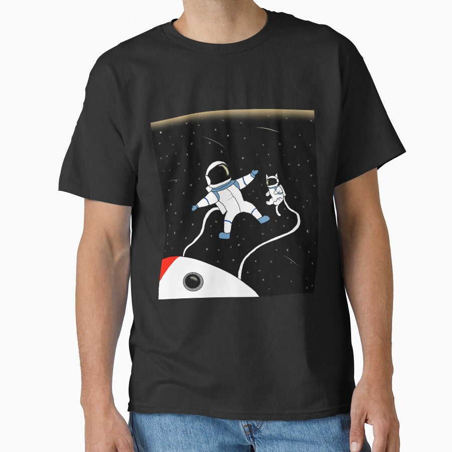 Astronaut and his catstronaut by noahtnart T-Shirts, Hoodie, Sweatshirt | BlankRebels.com (Image 1)