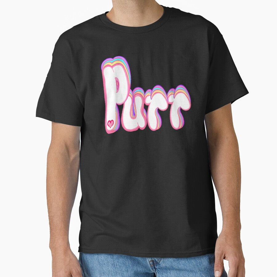 PURR girlie girl Cute Cat Mom Vibes by Artonmytee T-Shirts, Hoodie, Sweatshirt | BlankRebels.com (Image 1)
