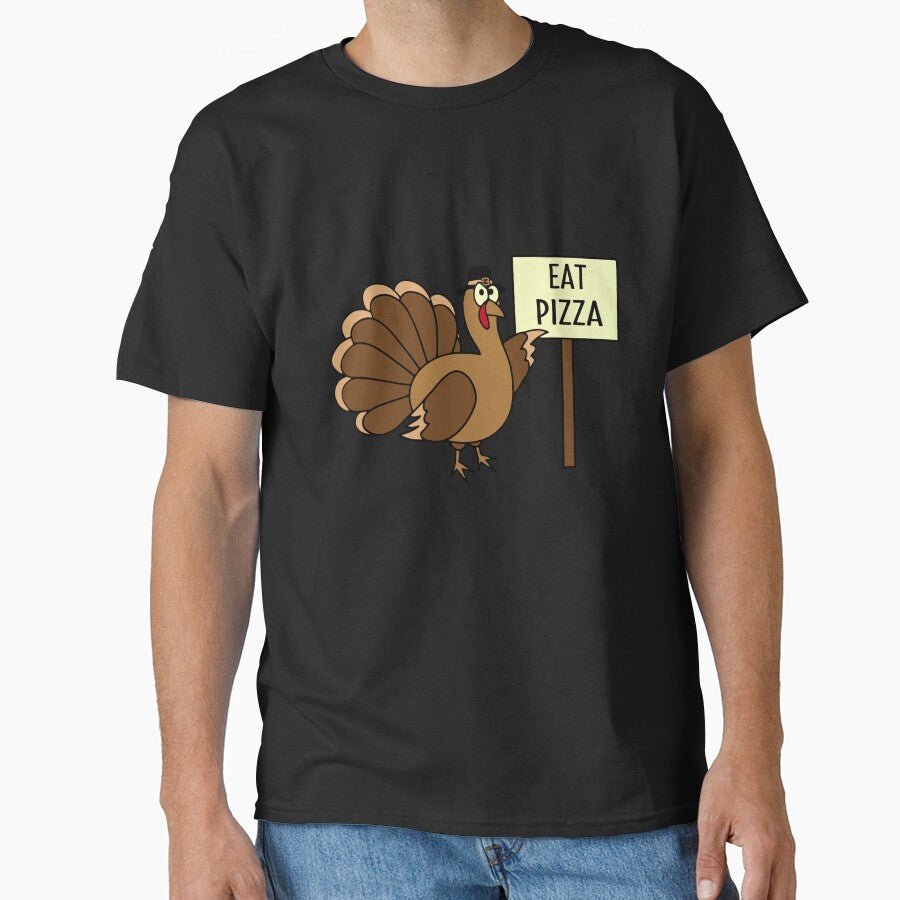 thanksgiving turkey eat pizza funny gift by Mansn T-Shirts, Hoodie, Sweatshirt | BlankRebels.com (Image 1)