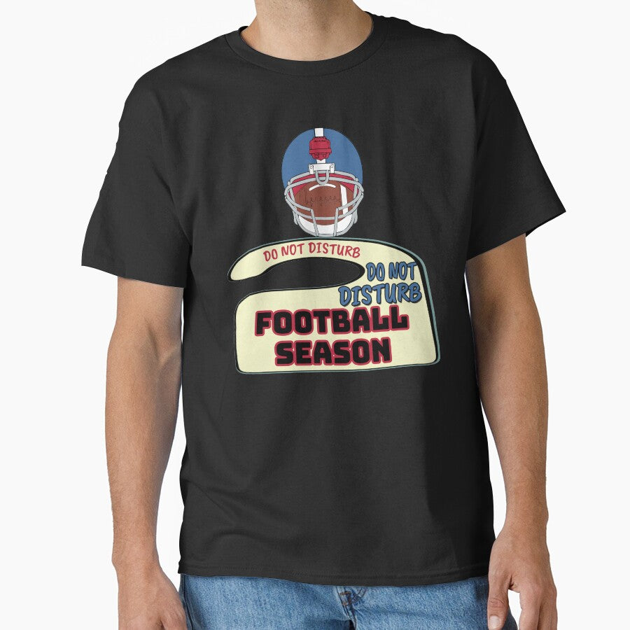 Football season don't disturb door sign helmet and pigskin by twobillion T-Shirts, Hoodie, Sweatshirt (Image 1)