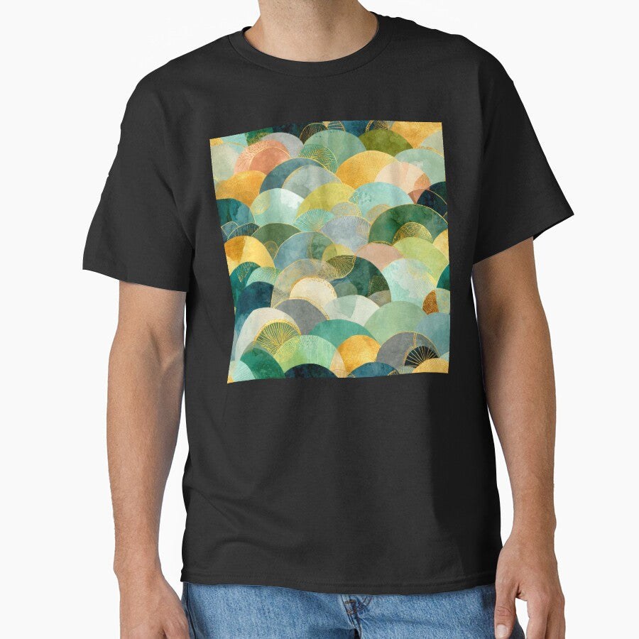 Boho Seafoam Green Golden Pattern T-Shirts, Hoodie, Sweatshirt