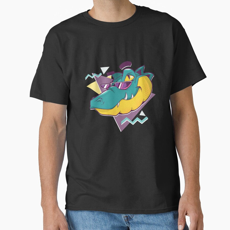 Cool Alligator Crocodile - 90s Party Retro Nostalgia by AaaleXX T-Shirts, Hoodie, Sweatshirt | BlankRebels.com (Image 1)