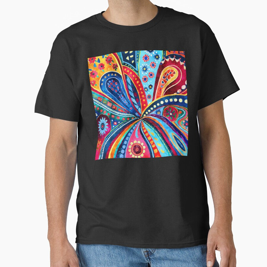 Funky 1960's Colorful Hippie Abstract Design Art by DEC02 T-Shirts, Hoodie, Sweatshirt | BlankRebels.com (Image 1)