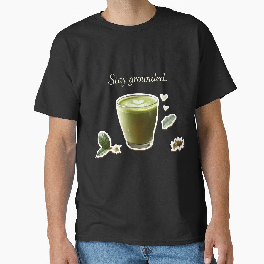 Stay Grounded – Earthy Green Matcha Latte Aesthetic by 001Haiba T-Shirts, Hoodie, Sweatshirt | BlankRebels.com (Image 1)
