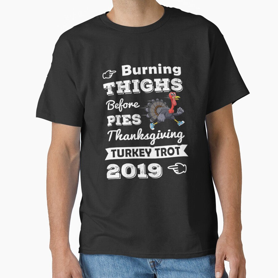 Turkey trot Thanksgiving day funny costume jogging race by Dorothy Dempsey T-Shirts, Hoodie, Sweatshirt (Image 1)