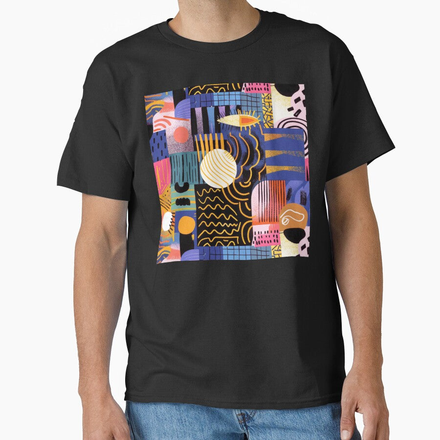 Modern Contemporary Colorful Abstract Art Ornate Designs Pattern by DEC02 T-Shirts, Hoodie, Sweatshirt (Image 1)
