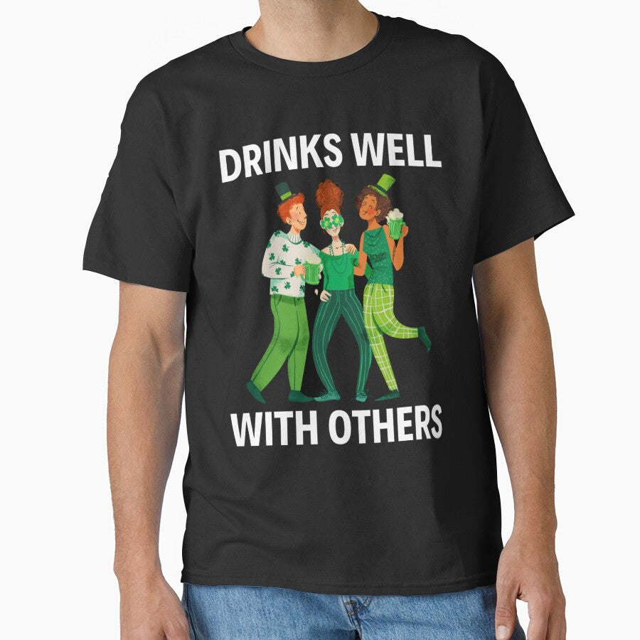 Drink Well With Others | Happy St. Patrick's Day 2022 | Patrick's day Celebration by chetan786 T-Shirts,... (Image 1)