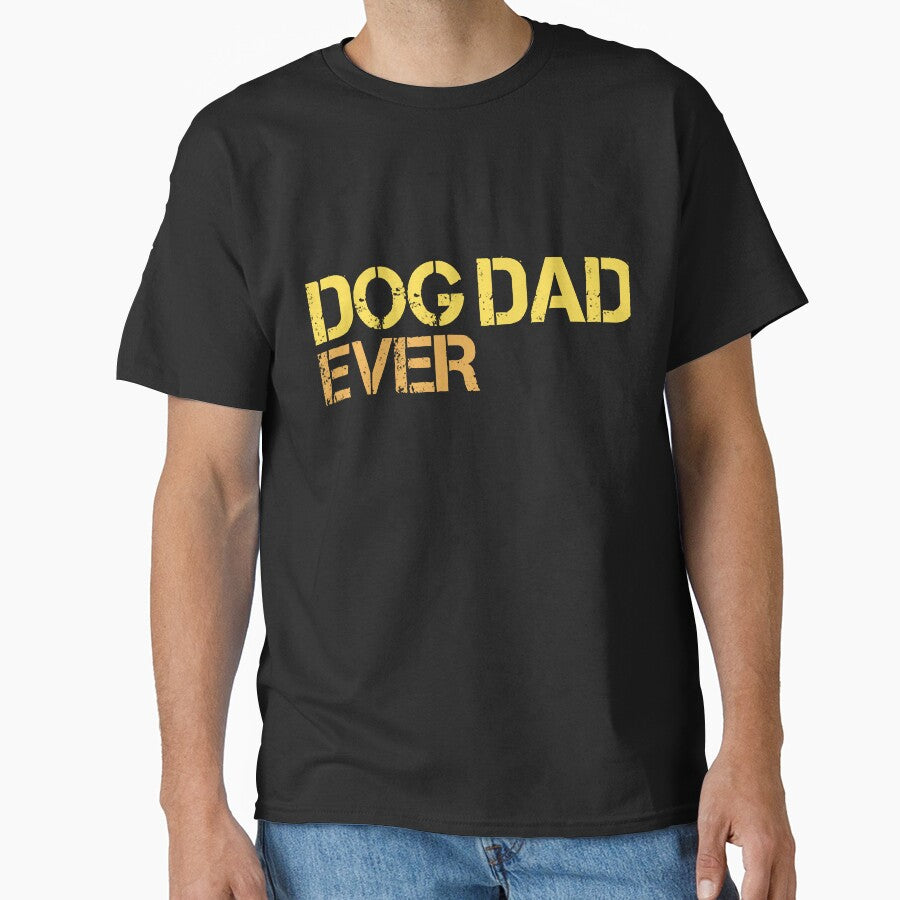 Best Dog Dad Ever - Vintage Dog Dad T-Shirt by micholu9598