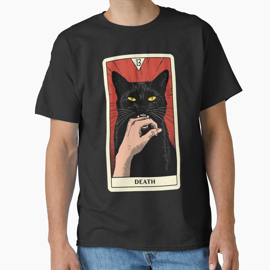 Death Cat Tarot Card by codeEapparel T-Shirts, Hoodie, Sweatshirt | BlankRebels.com (Image 1)