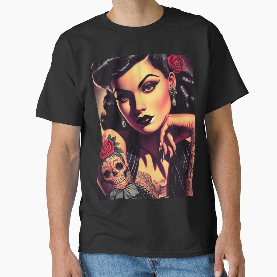 Cute Tattooed Goth Girl by PulpVintage T-Shirts, Hoodie, Sweatshirt | BlankRebels.com (Image 1)
