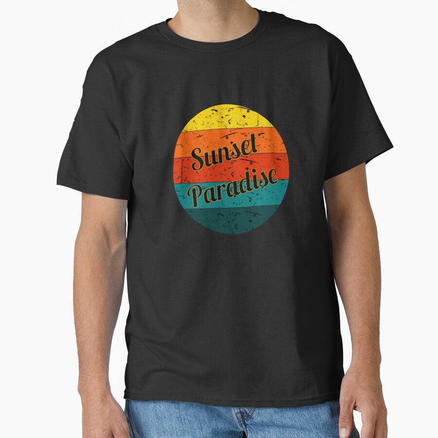 Sunset Paradise | Beautiful Sunset Colorful Cool by ⭐Amazing Arts Designs⭐ T-Shirts, Hoodie, Sweatshirt (Image 1)