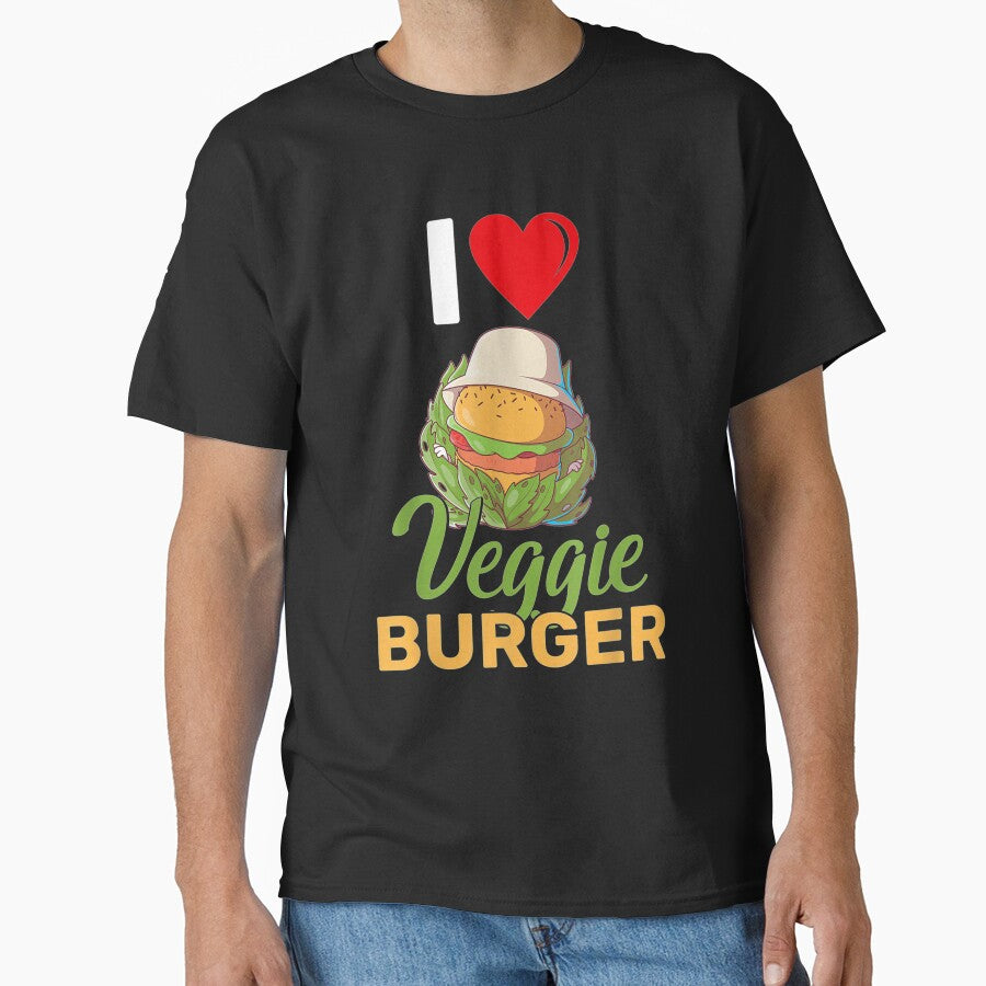 I Love Veggie Burger Restaurant Fries Ketchup Bun Burger by ninapfvu T-Shirts, Hoodie, Sweatshirt | BlankRebels.com (Image 1)