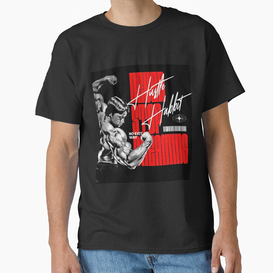 Hustle Stop Dreaming – Gym Motivation Streetwear Design by Unstocks T-Shirts, Hoodie, Sweatshirt | BlankRebels.com (Image 1)
