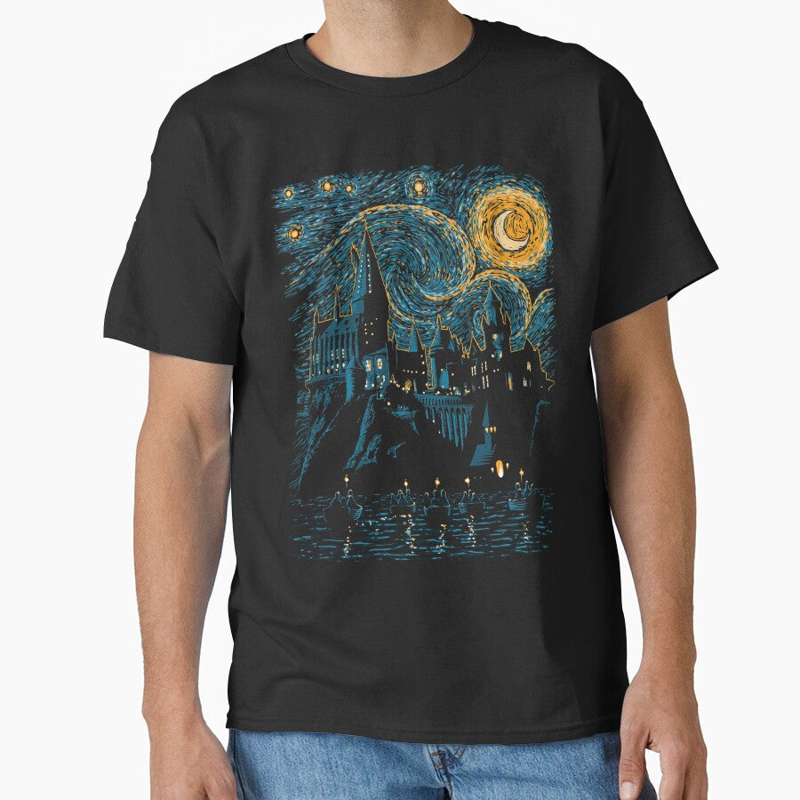 Castle - Starry - Night by RenettaFunky T-Shirts, Hoodie, Sweatshirt | BlankRebels.com (Image 1)