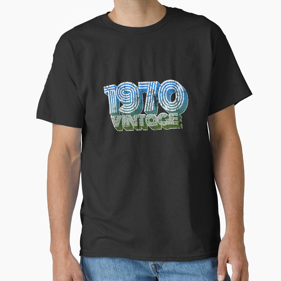 Vintage 70s 48th Birthday T Shirt Oldschool 1970 Mom Gift by roarr Hoodie, Sweatshirt | BlankRebels.com (Image 1)