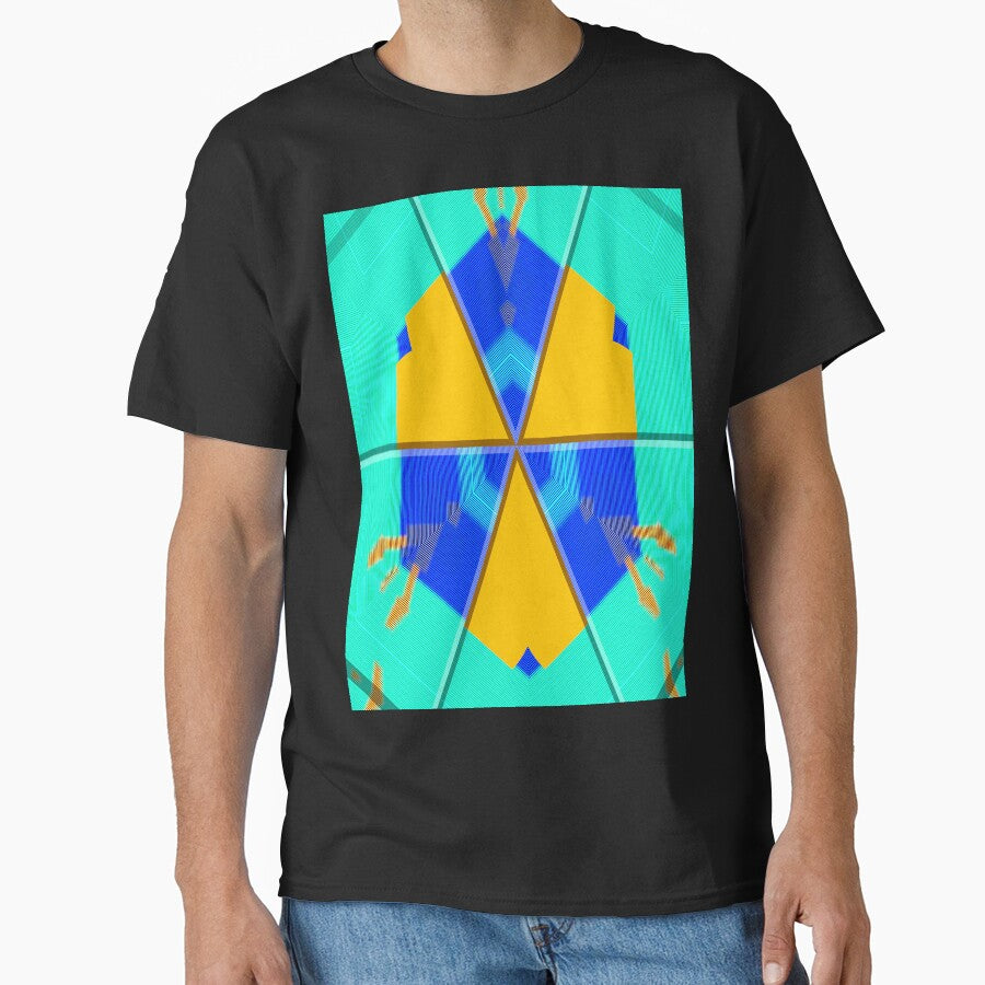 Vibrant music abstract geometric minimalist guitar exotic summer blue - sunny gift for guitarists musicians and... (Image 1)