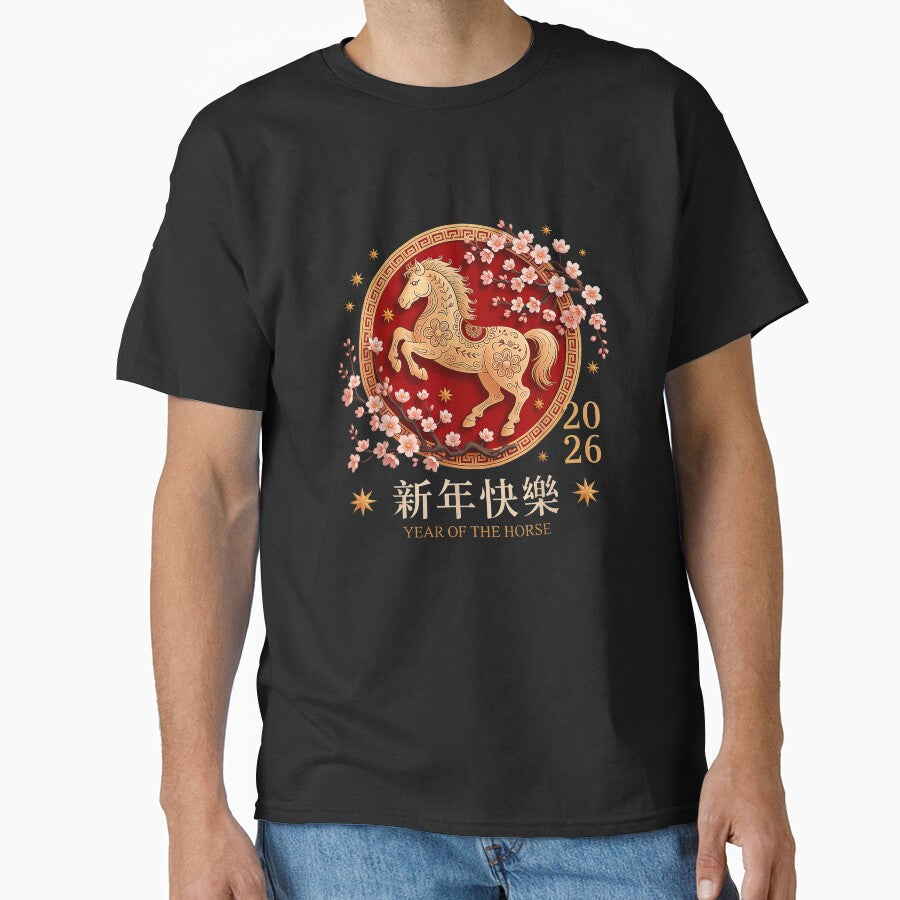 Happy New Year 2026 Year Of The Horse by Animal-Replicas T-Shirts, Hoodie, Sweatshirt | BlankRebels.com (Image 1)
