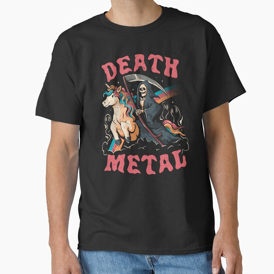 Death Metal - Cute Evil Skull Unicorn Gift by EduEly T-Shirts, Hoodie, Sweatshirt | BlankRebels.com (Image 1)